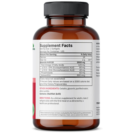 Close-up of Futurebiotics Antarctic Krill Oil 2000mg softgels