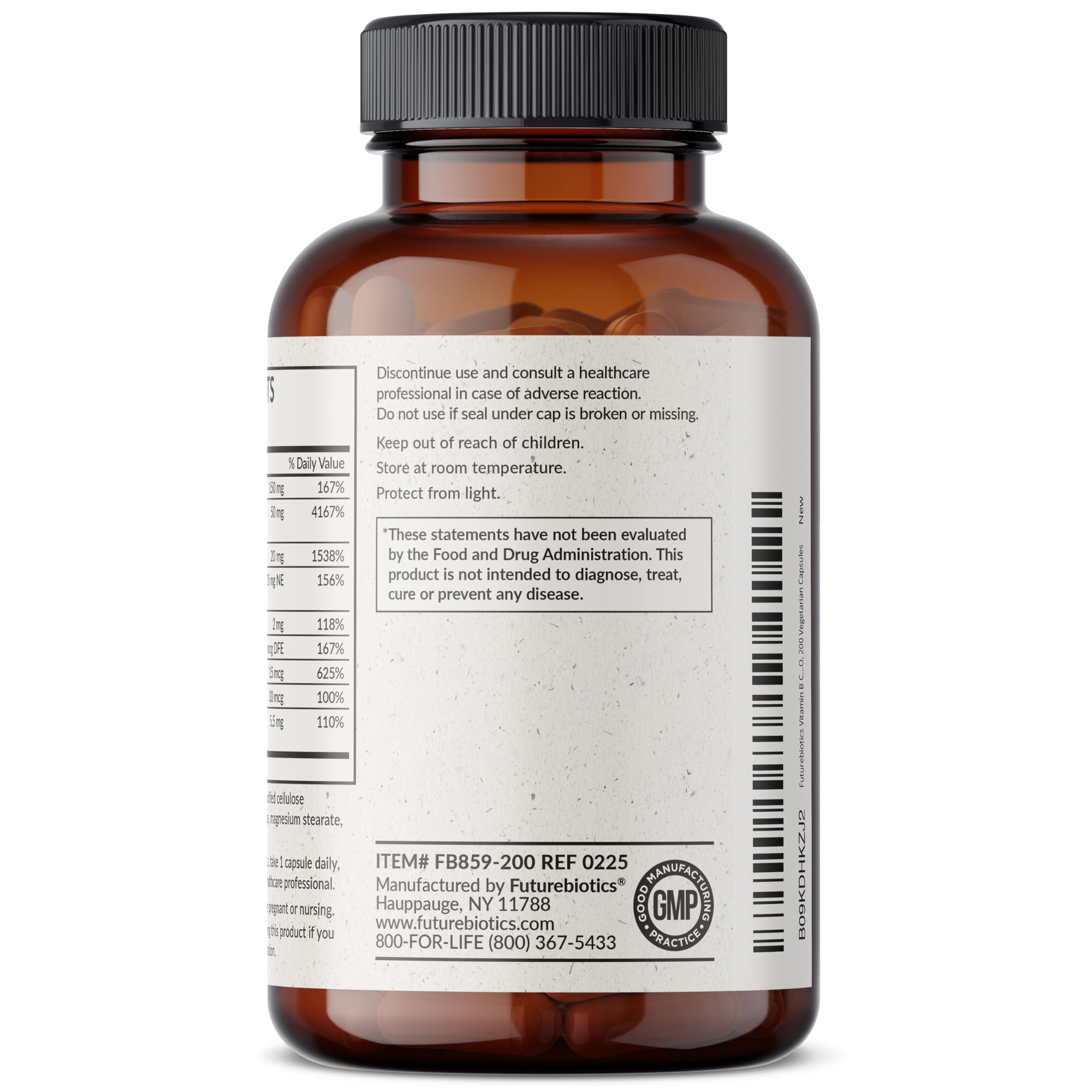Bottle label highlighting Non-GMO, gluten-free and soy-free claims