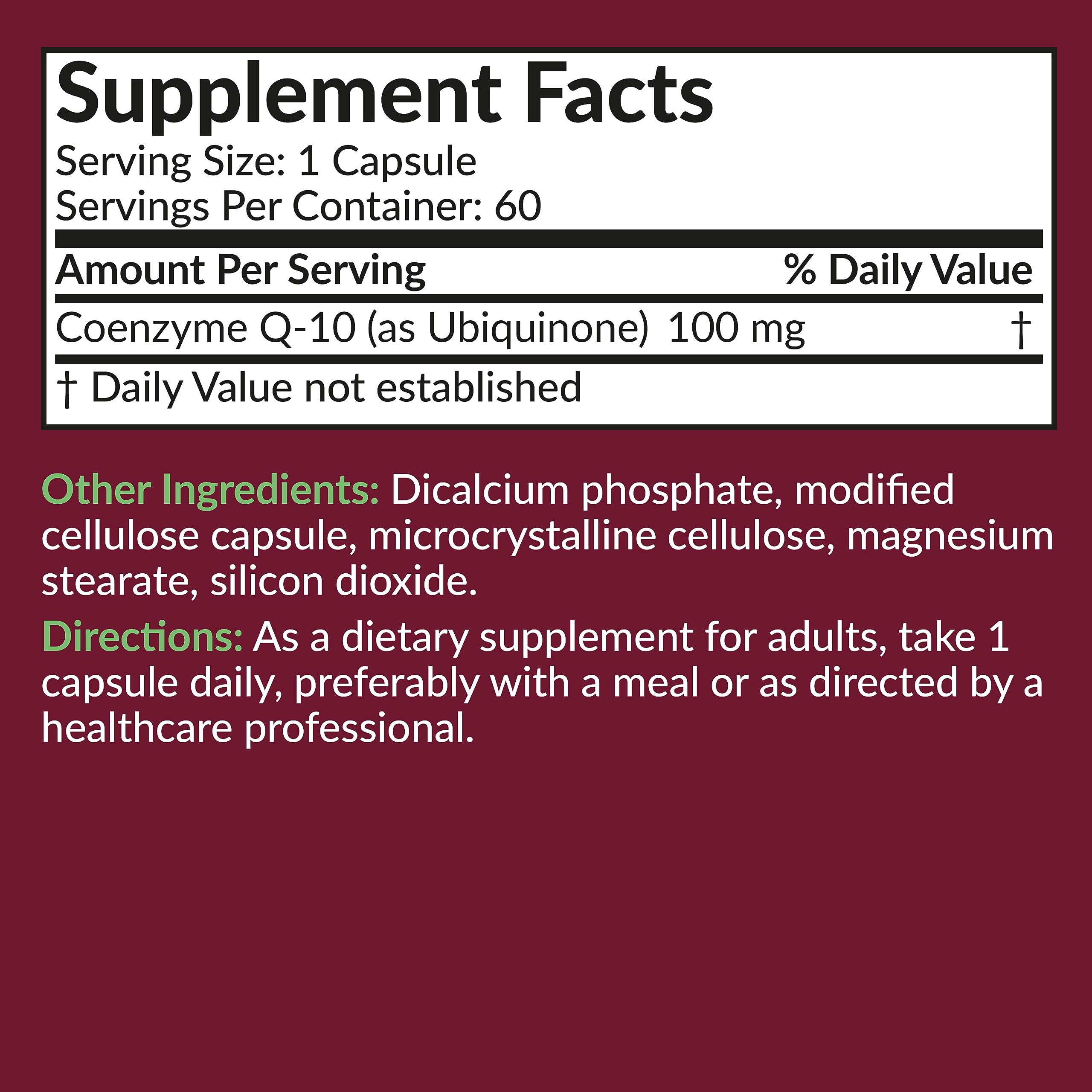 Product packaging showing 60 vegetarian capsules