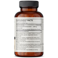 Close-up of Futurebiotics Korean Panax Ginseng label