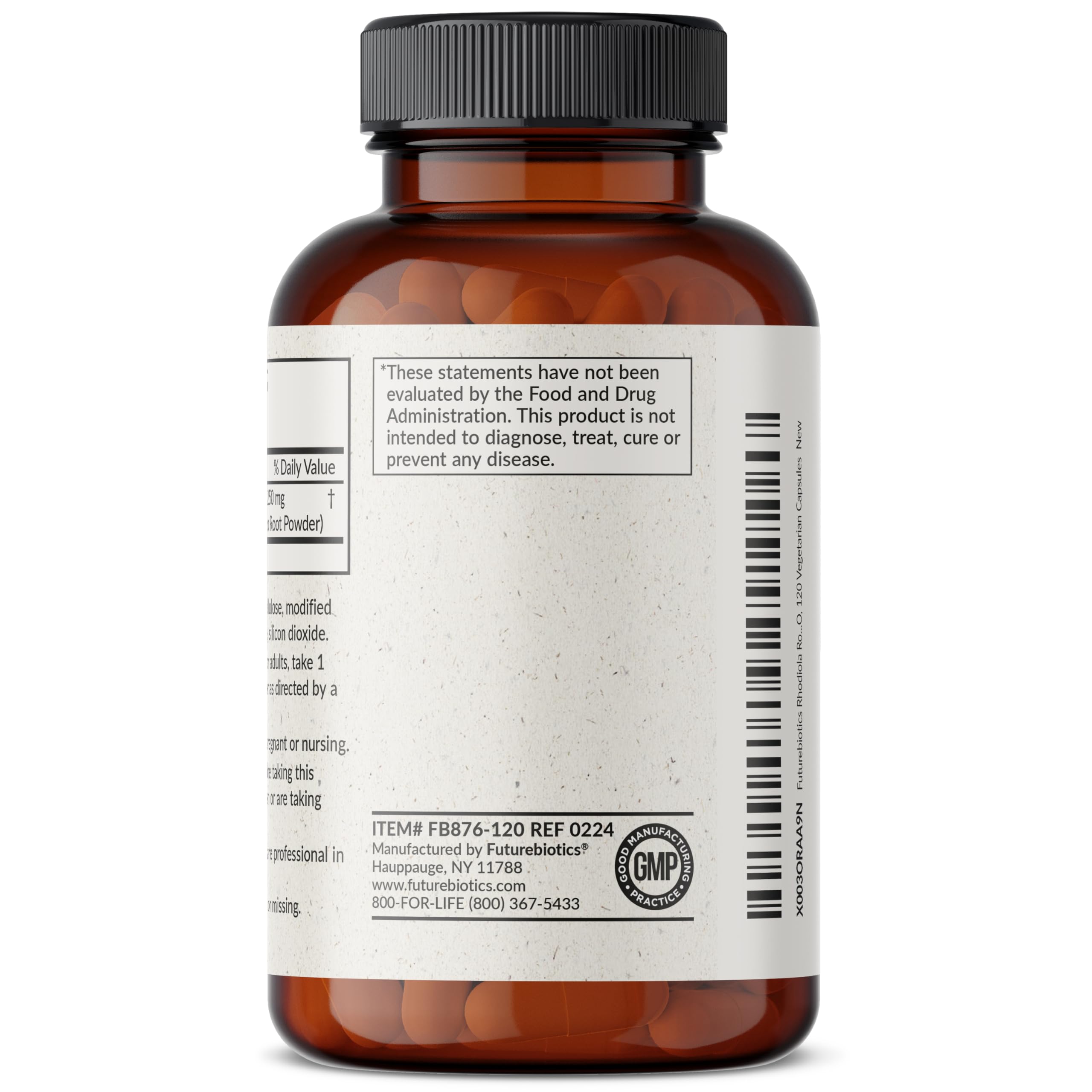 Futurebiotics Rhodiola Rosea 1000 mg product packaging and bottle