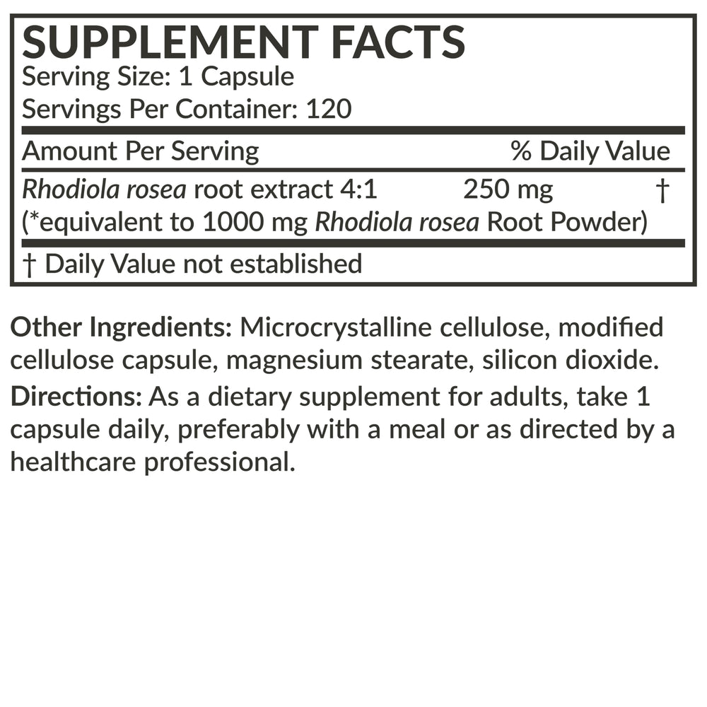 Active adult taking Rhodiola Rosea capsule in lifestyle setting