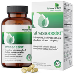 Futurebiotics StressAssist bottle with 90 vegetarian capsules