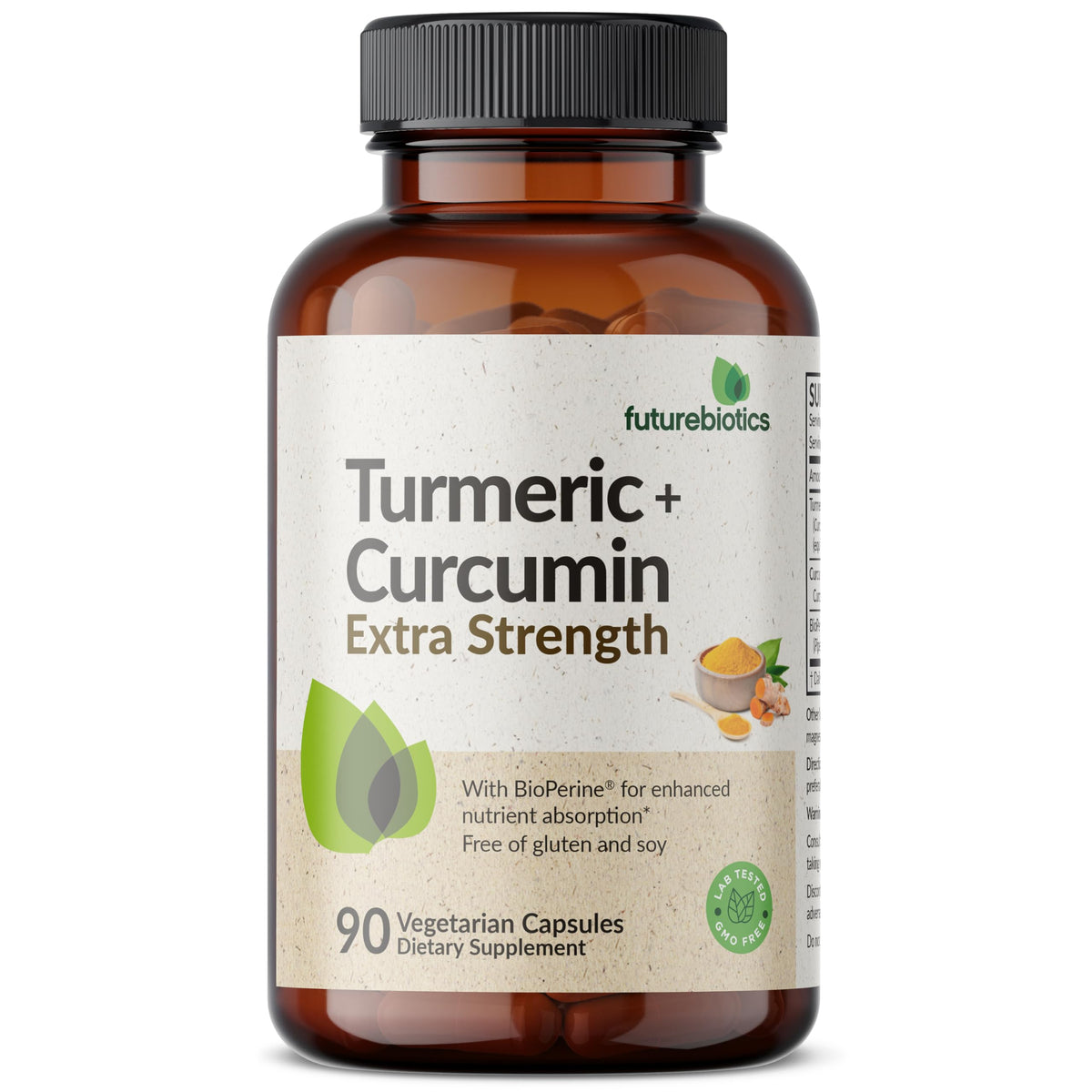 Futurebiotics Turmeric + Curcumin 1500 MG bottle in hero image