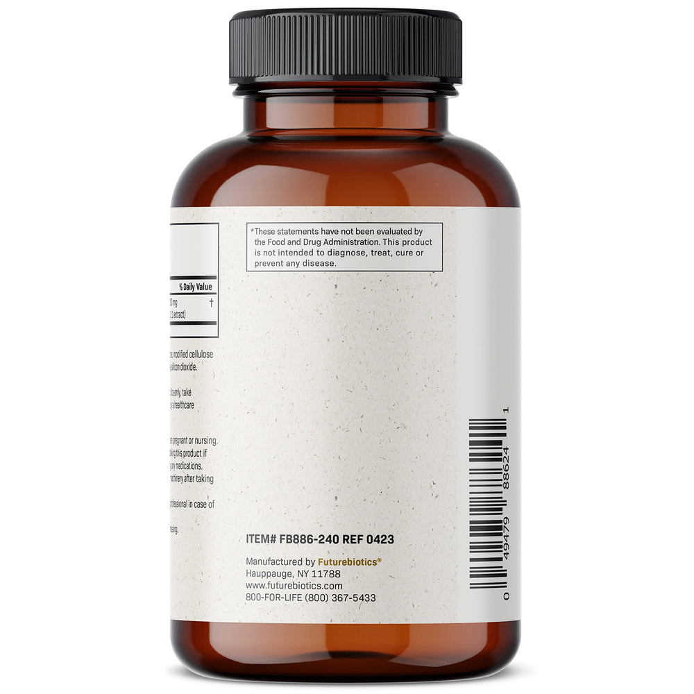 Packaging indicating 240 vegetarian capsules