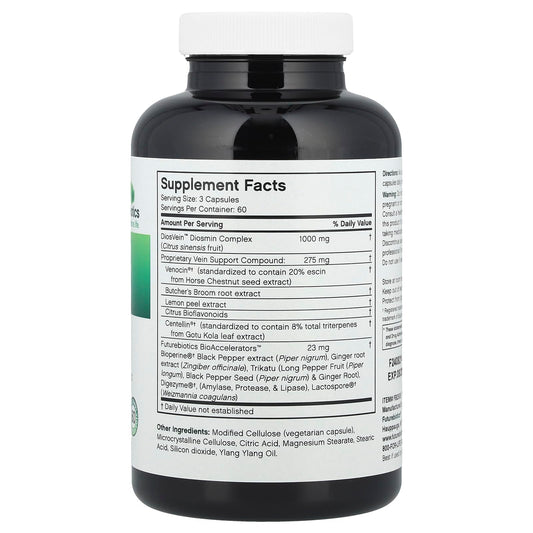 VeinFactors packaging and dietary supplement bottle