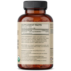 Vitamin D3 10,000 IU Organic label showing 10,000 IU per tablet