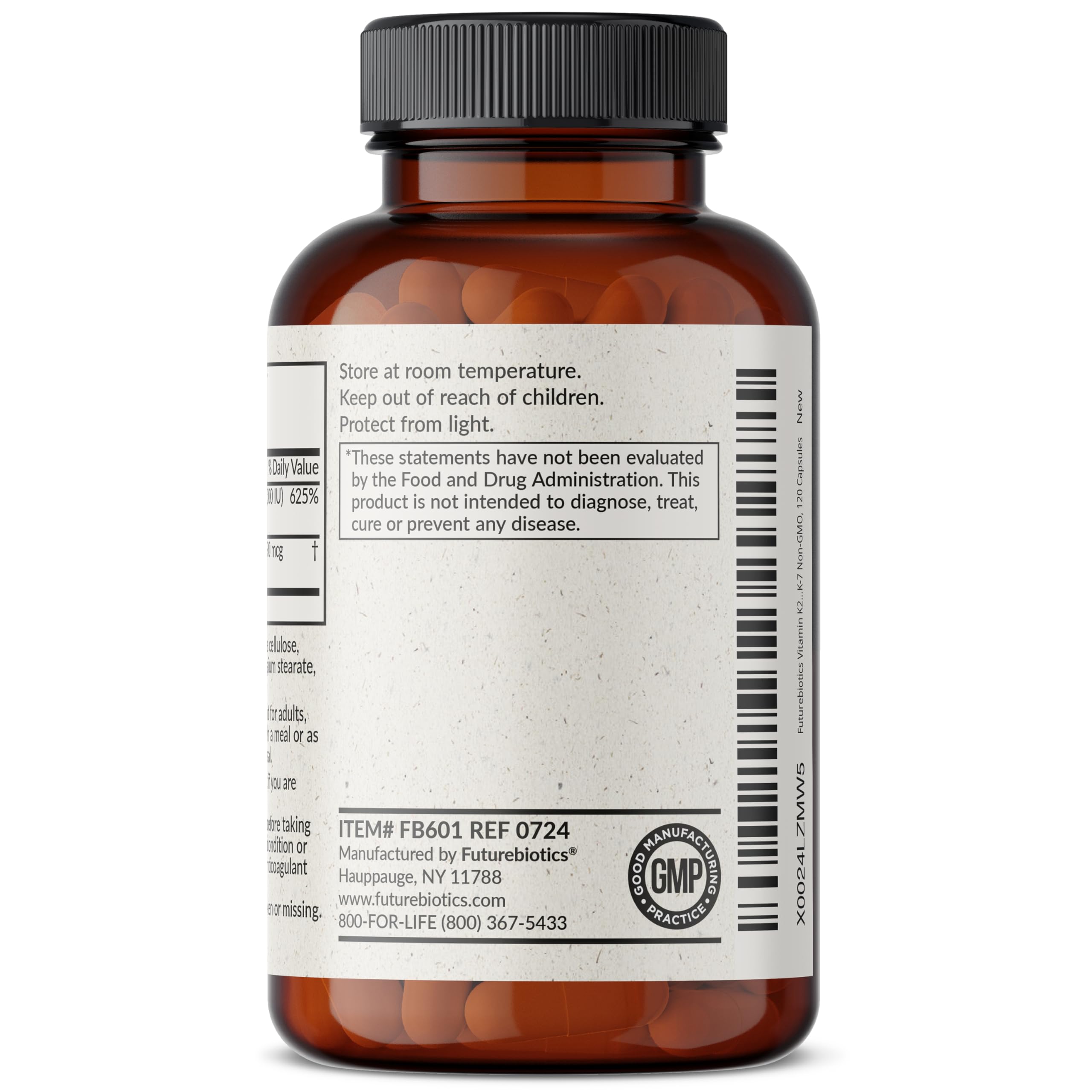 Soy-free formulation labeling for Futurebiotics K2 D3