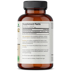 Bottle with measuring cap showing dosage for daily use