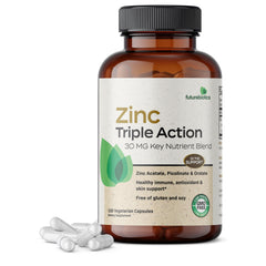Front view of Futurebiotics Zinc Triple Action 30mg bottle