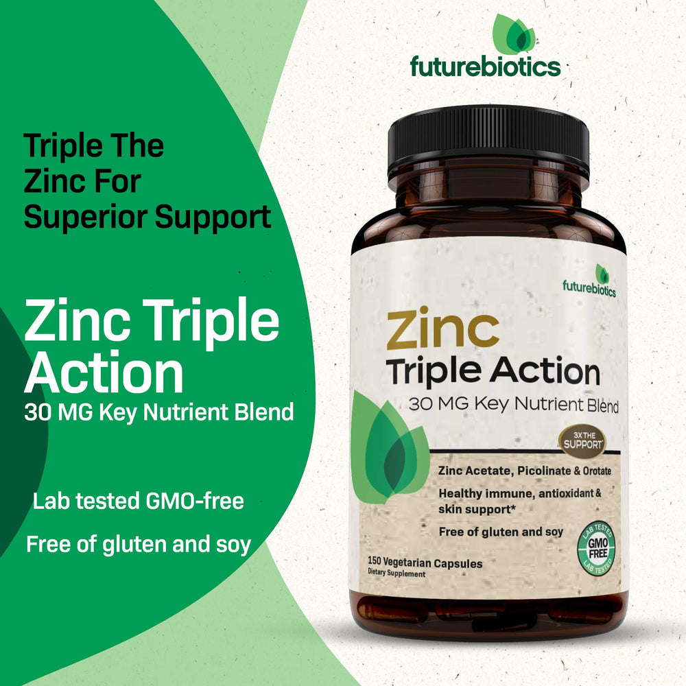 Vegan zinc supplement capsules and bottle