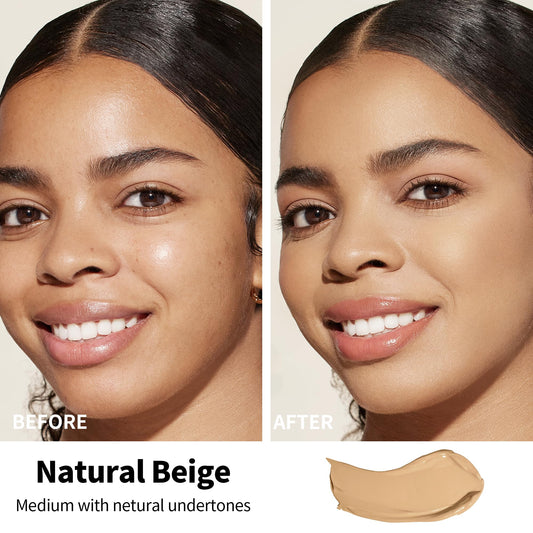 FV waterproof foundation swatches show uniform tone and buildable coverage