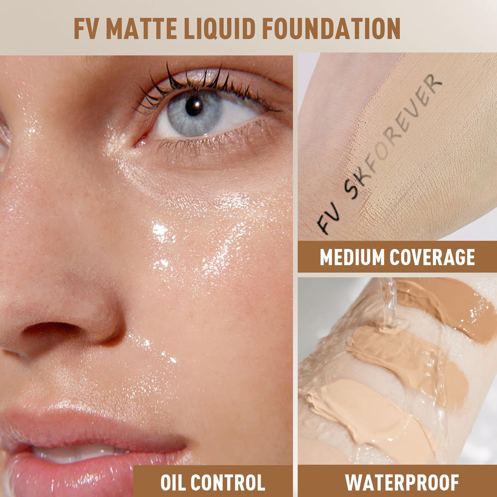 FV 2 Pack Waterproof Foundation application-swatch demonstrates buildable coverage