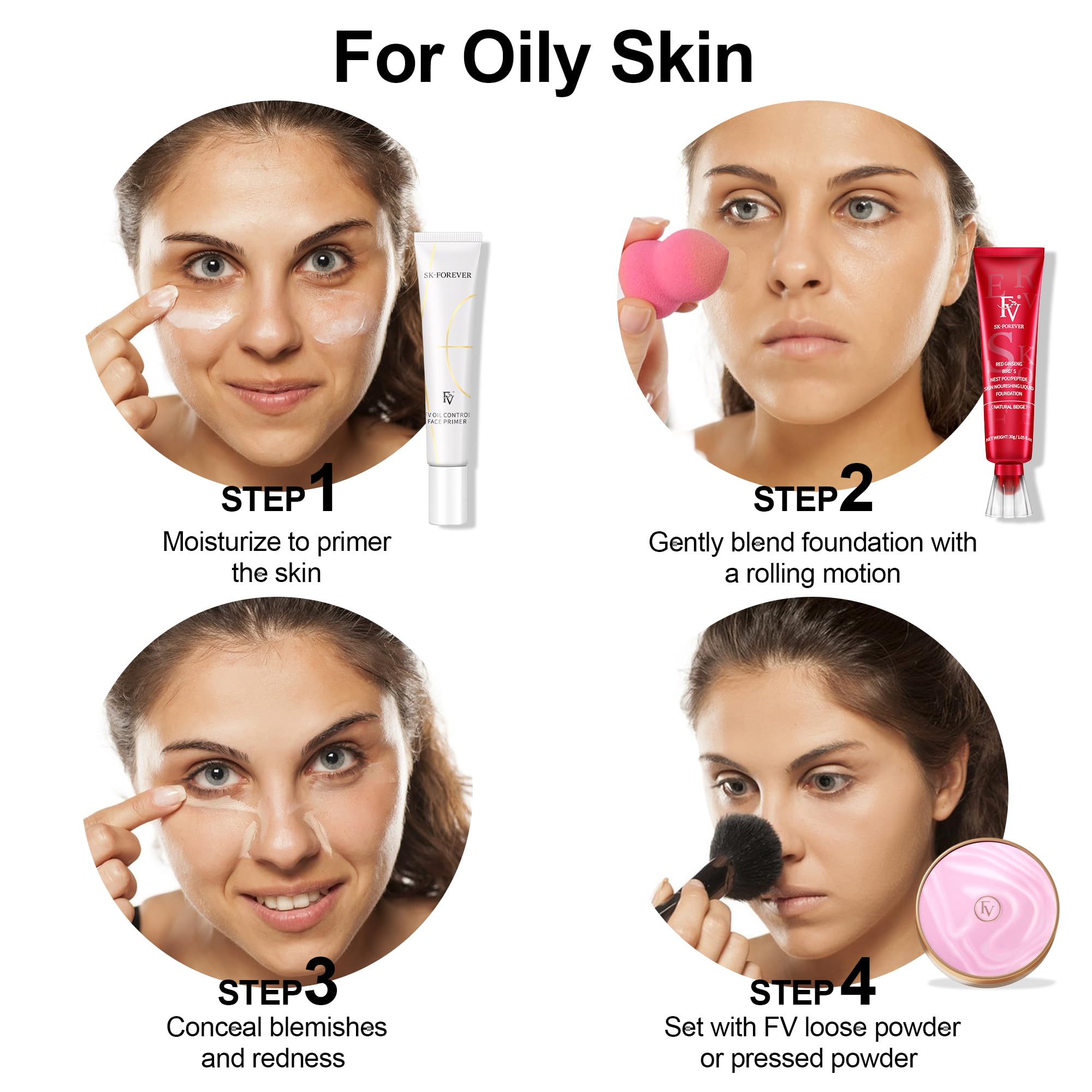 FV Foundation bottle with ivory shade supports versatile everyday routines.