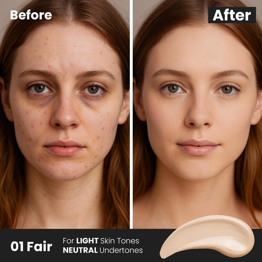 FV Liquid Matte Concealer 01 Fair built-in applicator tip enables precise, mess-free coverage.