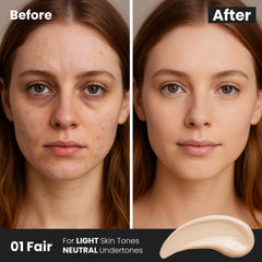 FV Liquid Matte Concealer 01 Fair built-in applicator tip enables precise, mess-free coverage.