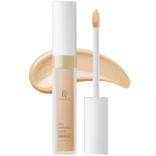 FV Waterproof Liquid Concealer 03 Sand bottle swatch for shade match and coverage