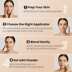FV Concealer being set with powder for long wear