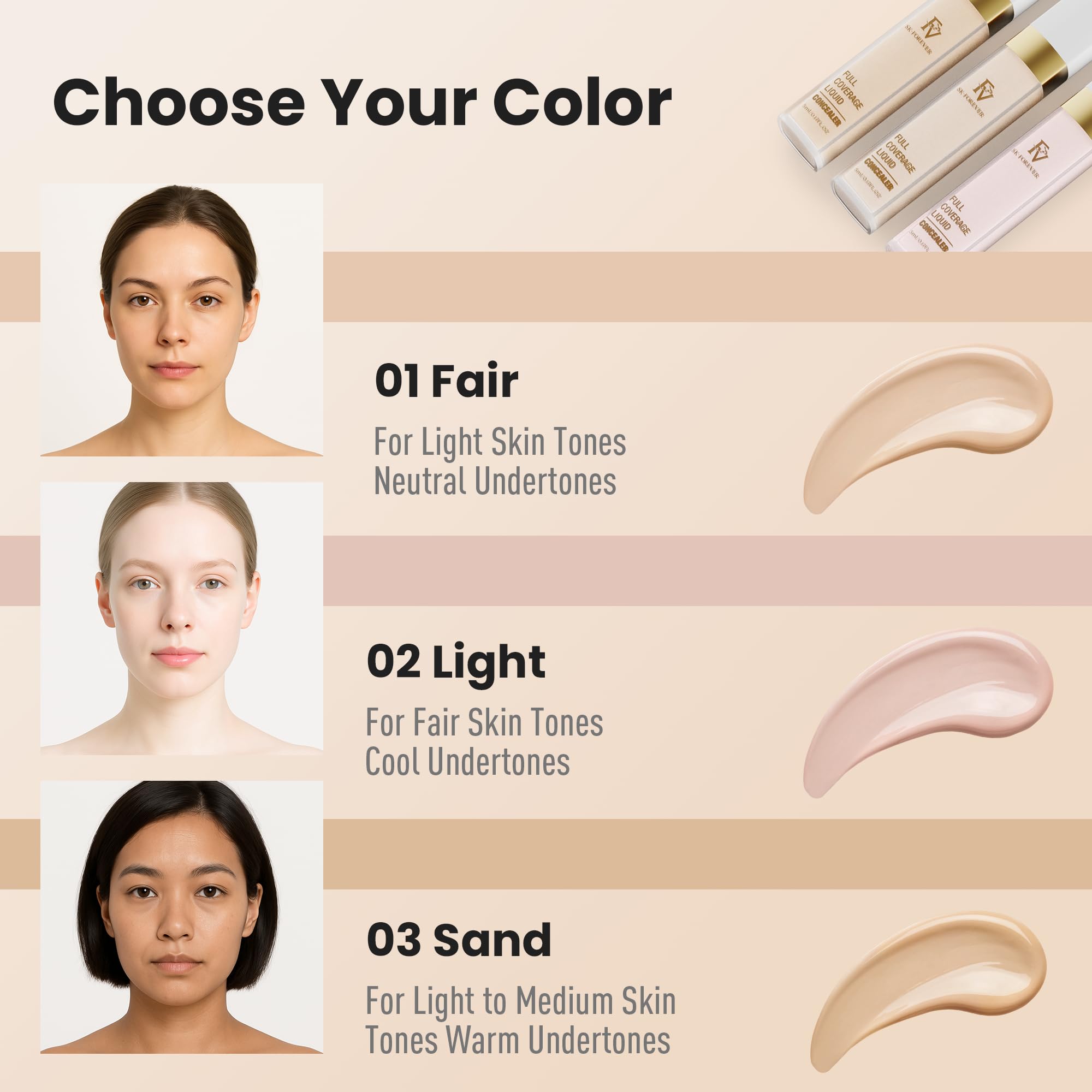 Texture close-up of FV Concealer showing lightweight formula