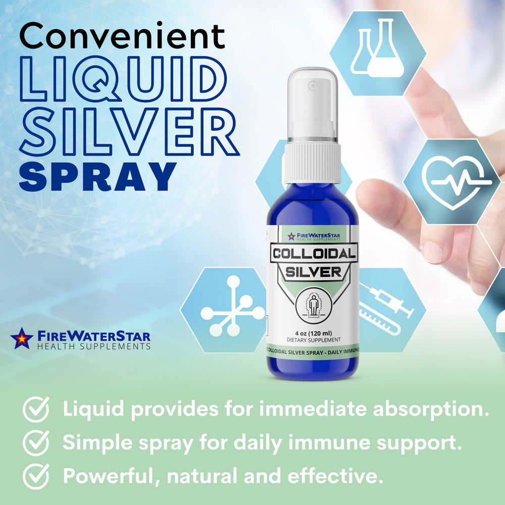 Label showing 50 ppm colloidal silver concentration