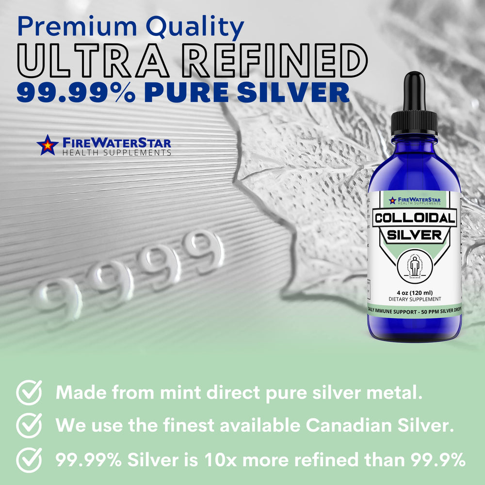 USA-made colloidal silver in glass bottle