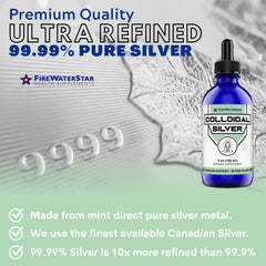 USA-made colloidal silver in glass bottle