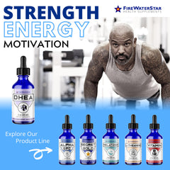 USA-made glass dropper bottle for DHEA supplement