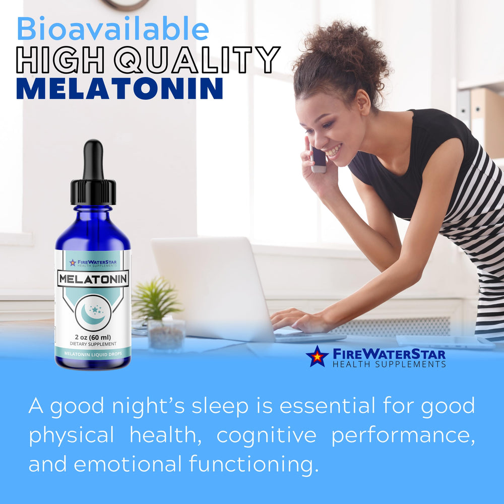 Label on the glass bottle showing 99% pure melatonin