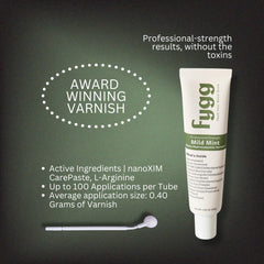 Mint-flavored fluoride-free varnish with no aftertaste