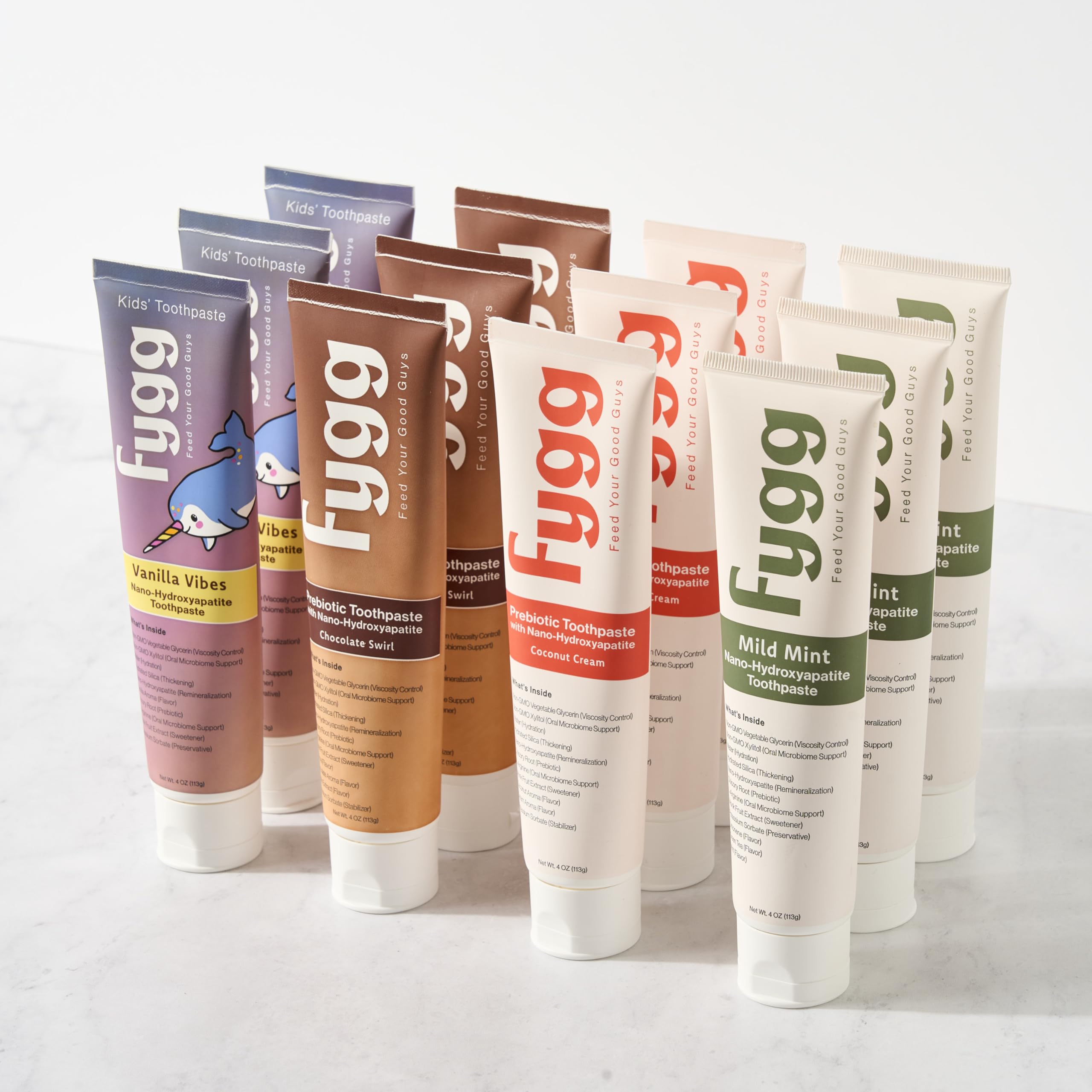 Fluoride-free claim and natural formulation of Fygg toothpaste