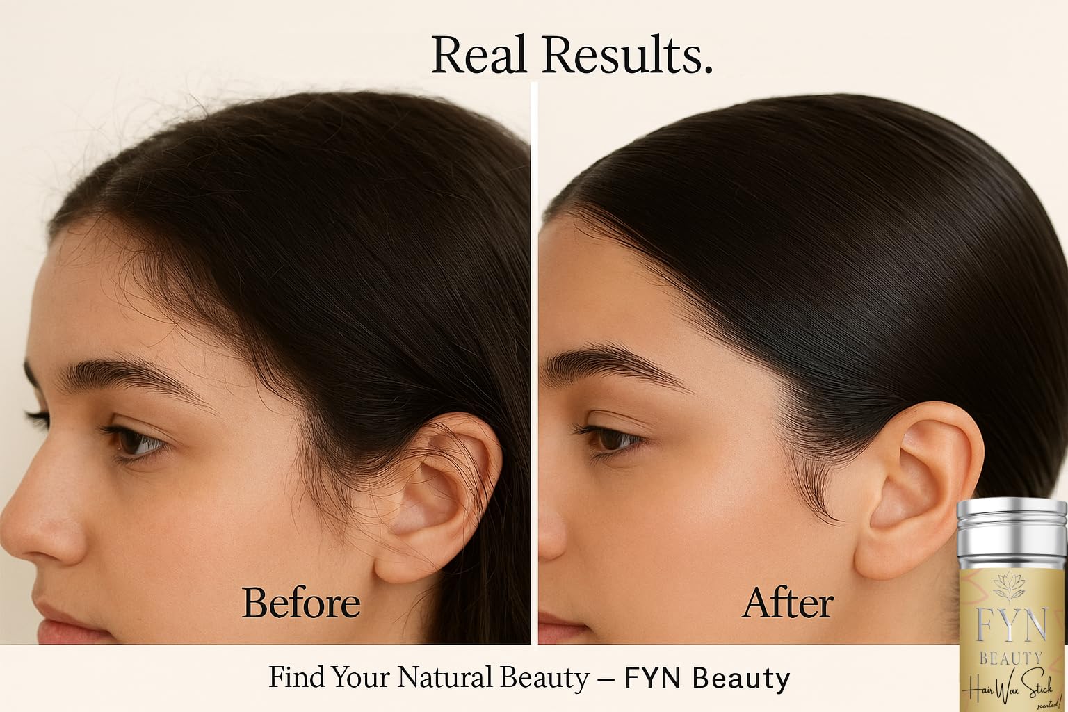 FYN Beauty Hair Wax Stick Flyaways Tamer for kids and adults