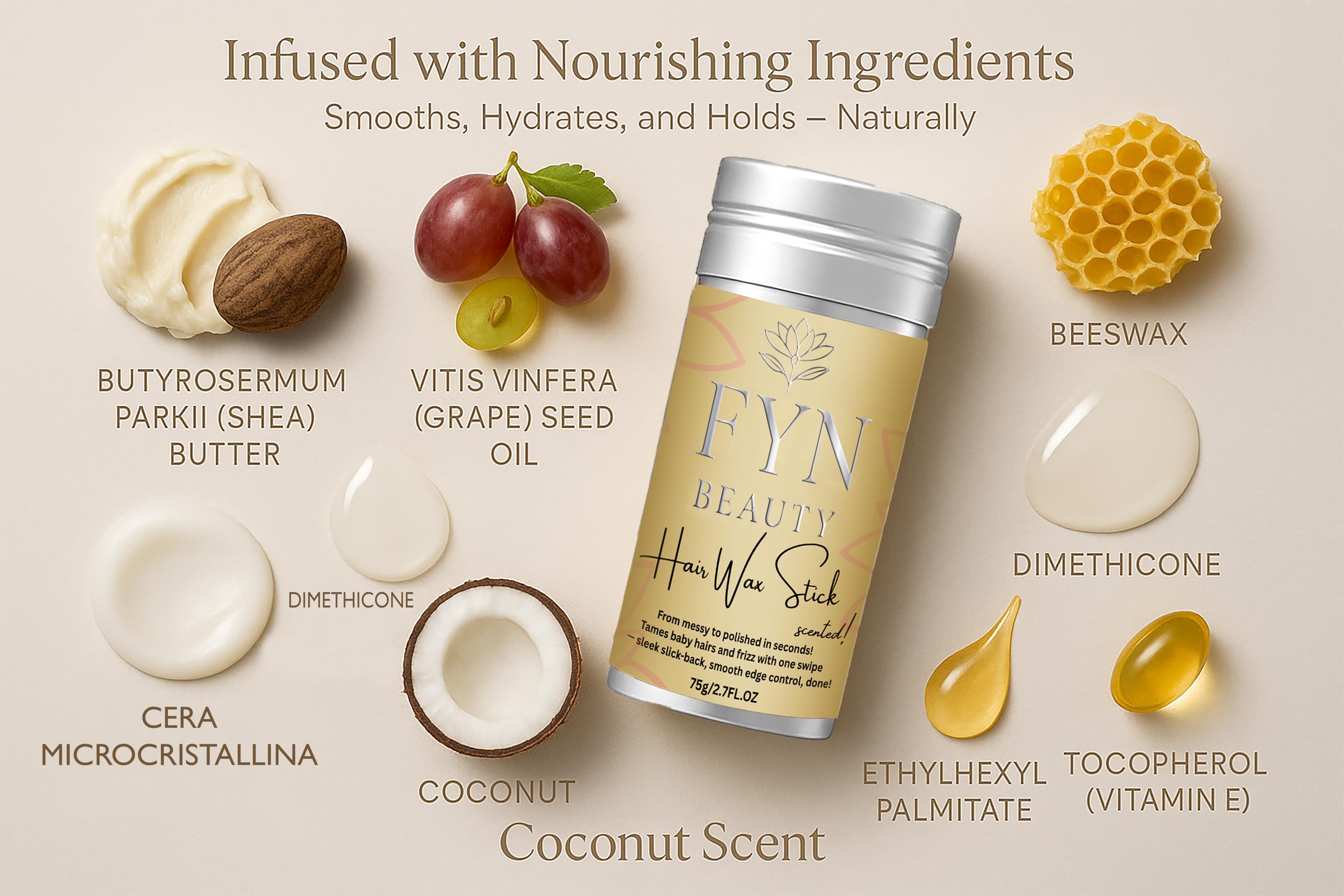 FYN Beauty Wax Stick for Bun and Ponytail styling