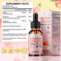 Front view of Fzjjyana Calcium Citrate Drops bottle