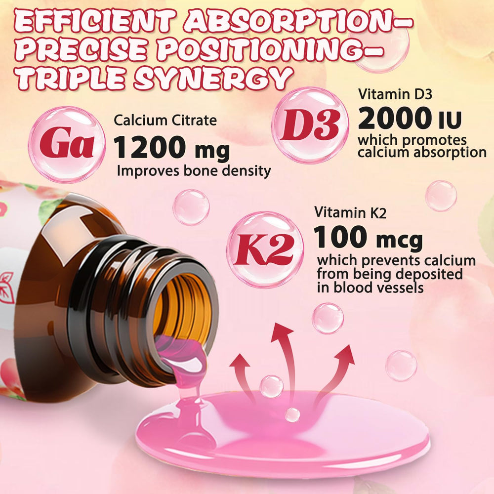 Side view of Fzjjyana Calcium Citrate Drops bottle label
