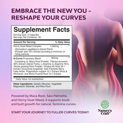 Close-up of herbal ingredients for G-Curve formula