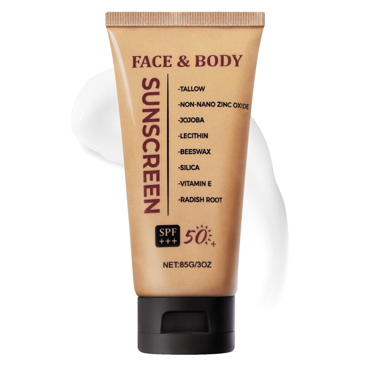 Gaayou tallow sunscreen bottle front view for reef-safe protection
