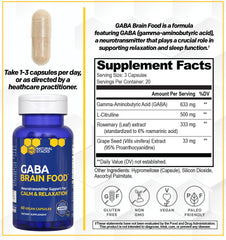 L-Citrulline ingredients infographic for GABA Brain Food