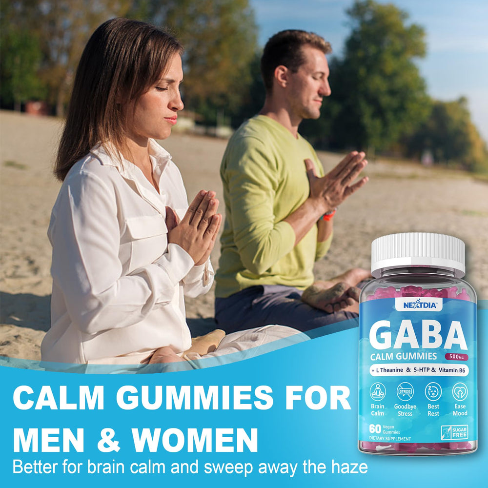 Blueberry GABA Gummies 500 mg on white background