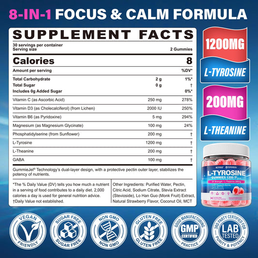 GABA and L-Theanine calm focus gummies