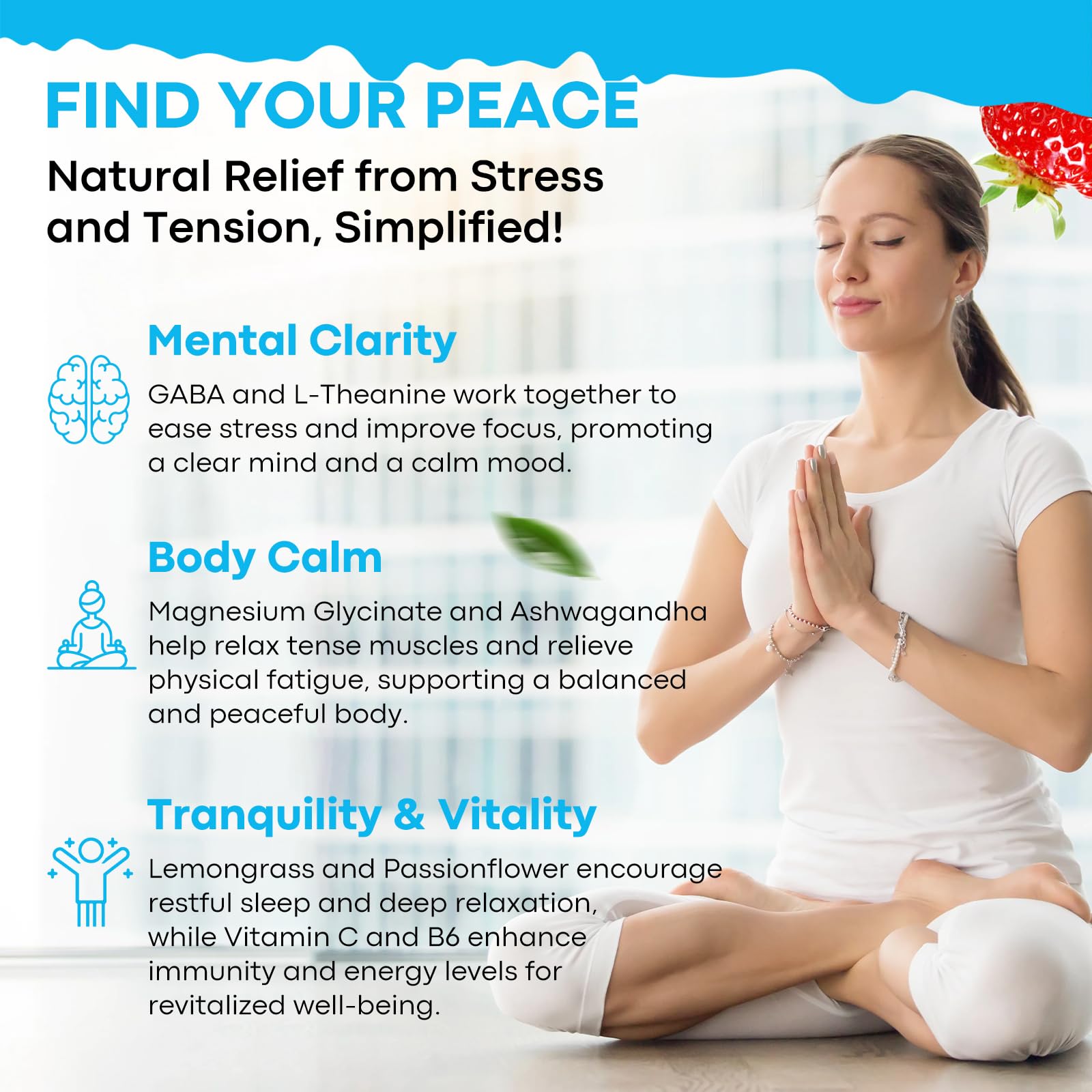 Illustration highlighting Magnesium Glycinate and other ingredients