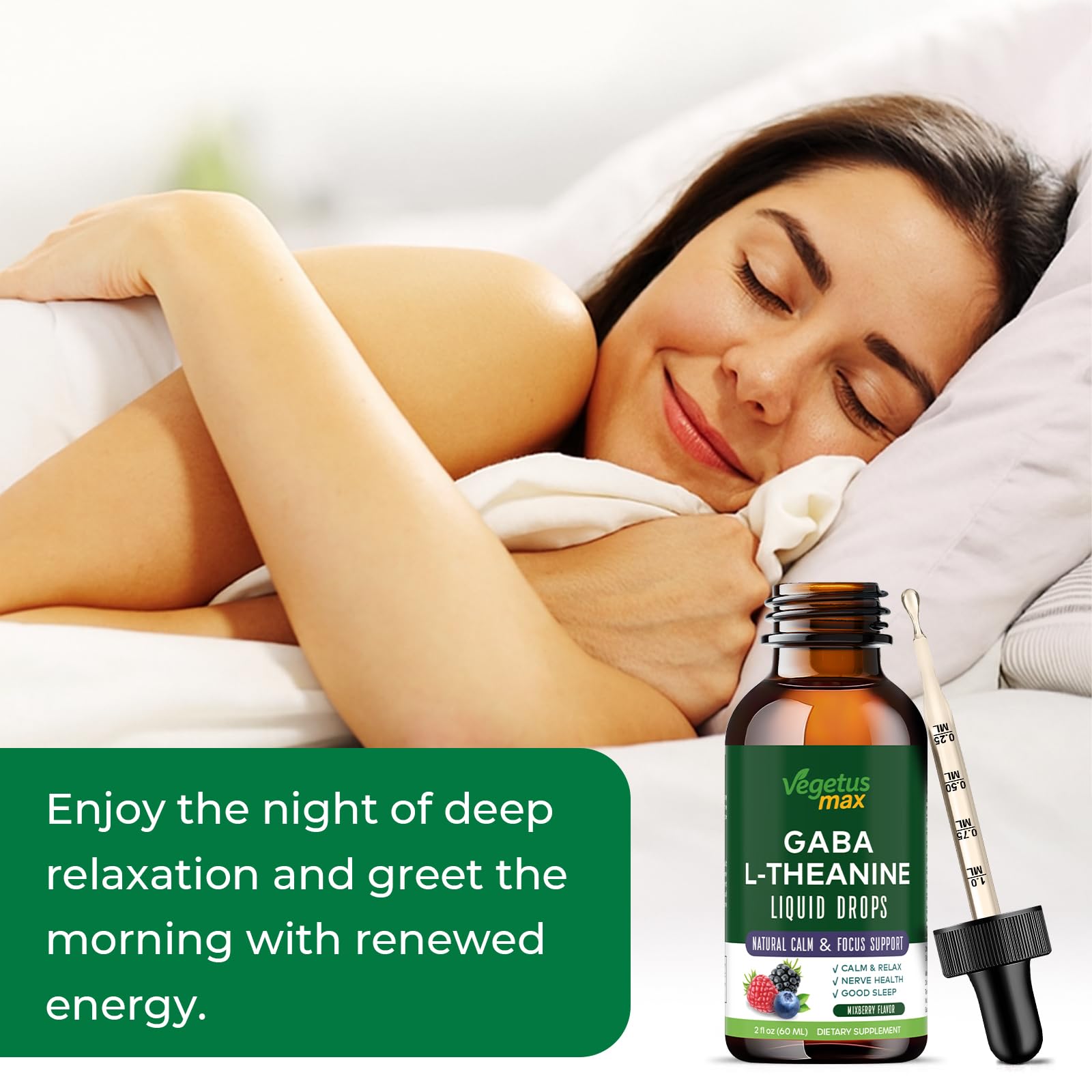 Ingredients panel for GABA L-Theanine Drops