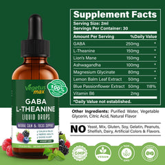 Product illustrating sleep support from GABA L-Theanine Drops