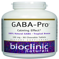 Bioclinic Naturals GABA-Pro Natural 100 mg Chewable Tablets bottle