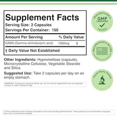 GABA 1,000 mg per serving capsule close-up