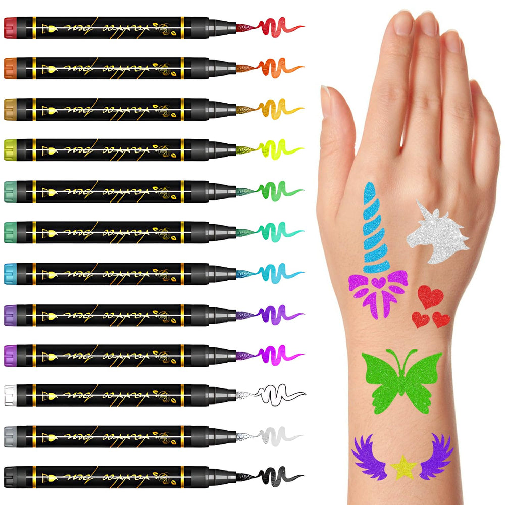 Gabizafia stencil pack with 160 designs enables quick, creative body art.