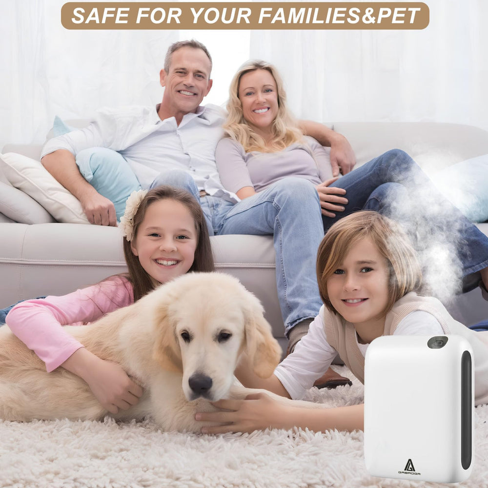 GABROGA Large-room diffuser demonstrates 1500 sq ft coverage in a living area