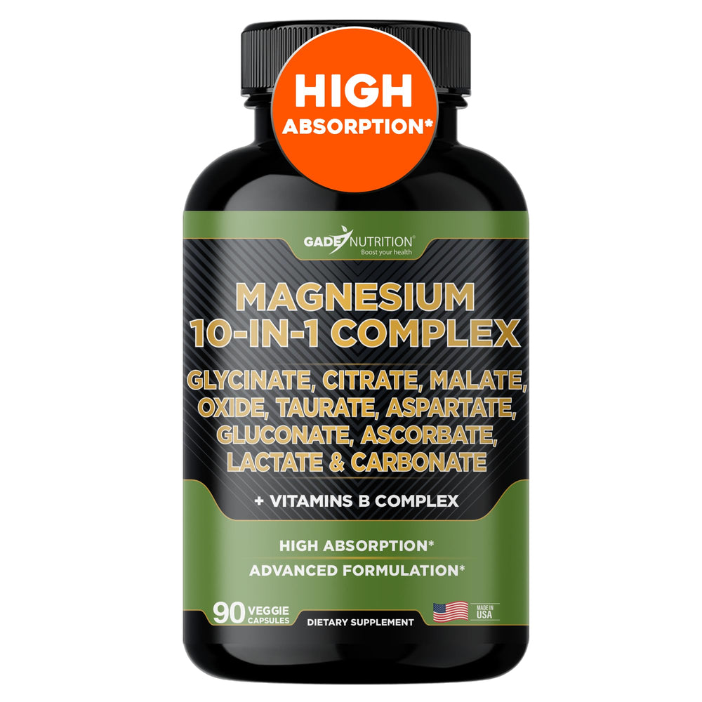 Gade Nutrition Magnesium Complex 10-in-1 bottle front view