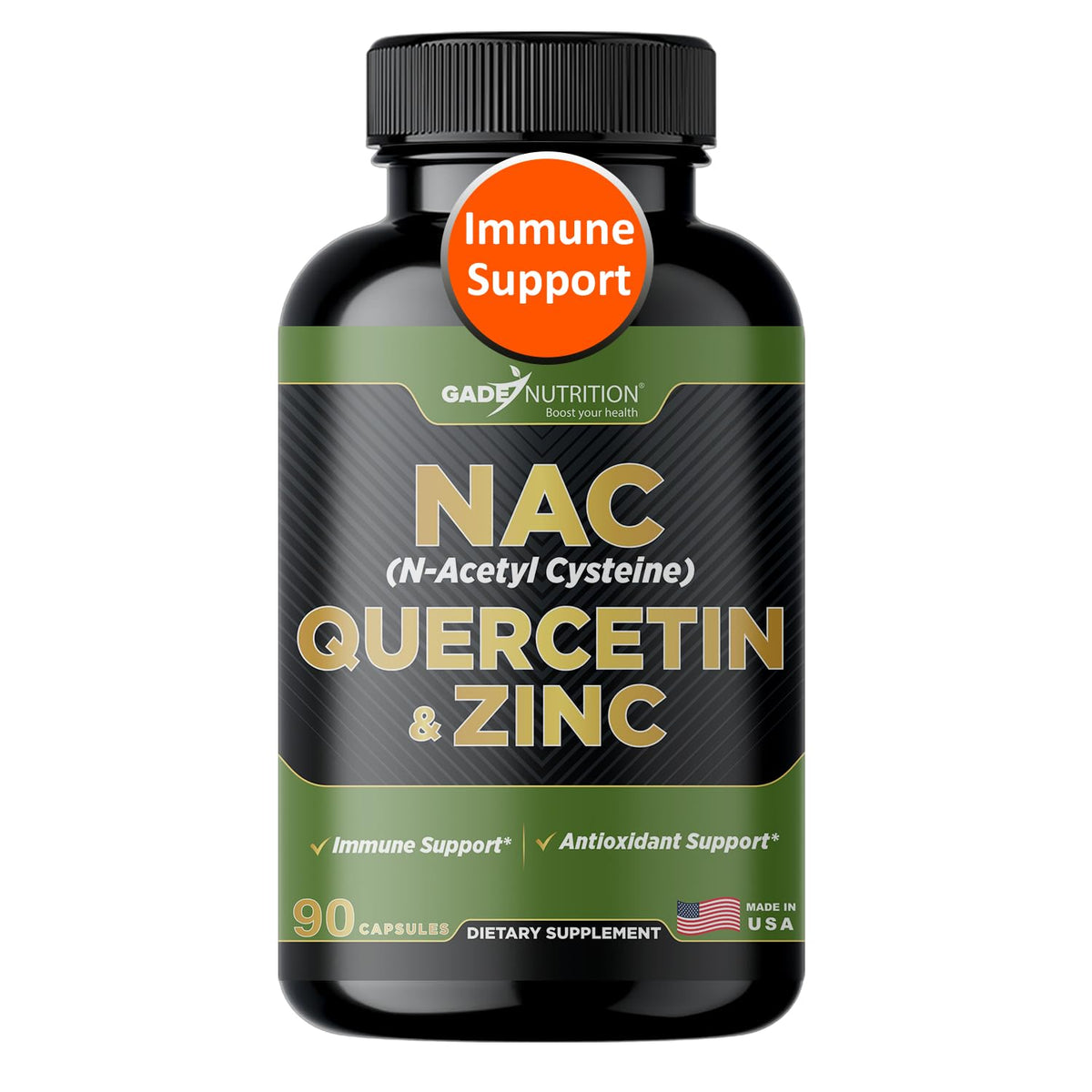 Gade Nutrition NAC supplement bottle on white background