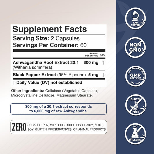 Close-up of ashwagandha root extract 20:1