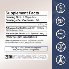 Close-up of ashwagandha root extract 20:1